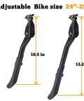 Rear Mount Bike Kickstand Built Tough With Adjustable Aluminum Alloy Fits 24 To 29 Inch Electric And Mountain Bikes 40mm Hole Spacing