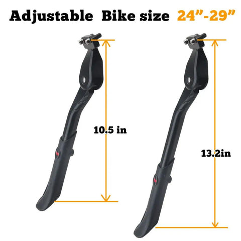 Rear Mount Bike Kickstand Built Tough With Adjustable Aluminum Alloy Fits 24 To 29 Inch Electric And Mountain Bikes 40mm Hole Spacing