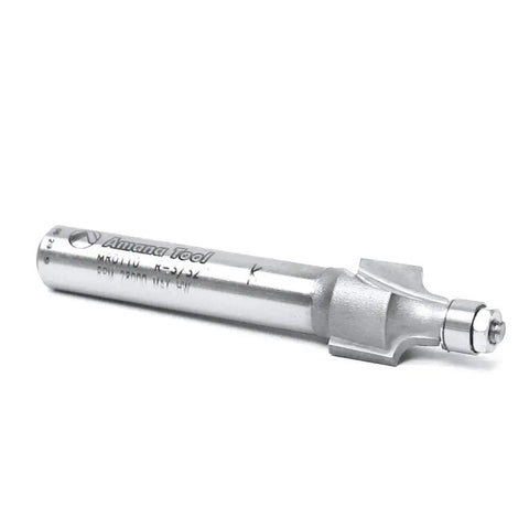 Tough As Nails Carbide Corner Rounding Router Bit With Mini Ball Bearing Guide for tight spaces, 1/4 shank, durable carbide.