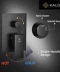 Matte Black Rain Shower System With Jets Brass Bathroom Shower Faucet Set With 10 Inch Rain Shower Head And Handheld Spray