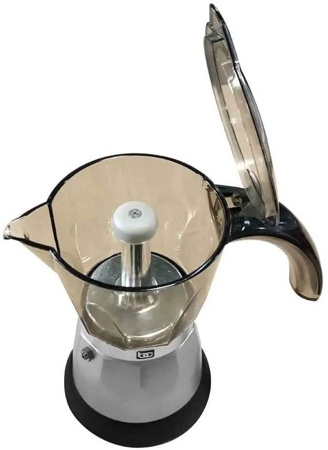 Black Espresso Coffee Maker With Transparent Carafe Brews 1 Or 3 Cups In About 5 Minutes With Auto Shut Off And Cool Touch Handle