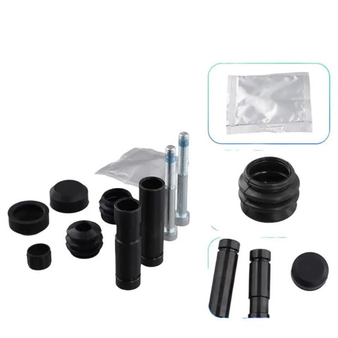 Top Tier Front Caliper Slider Pin Kit Guide Bolts For 2006-2016 Ride, Fits BCF1499BX2 Replaces Abtd 2X, Heavy Duty Brake Hardware That Stops The Wobbling And Keeps Your Stopping Power Fresh. black caliper slider pin kit with bolts and rubber boots