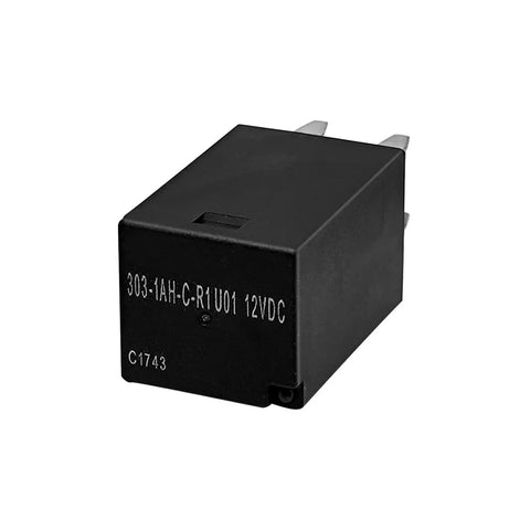Side view of 10 Pack 12V DC SPST Auto Relay 20A 960mW Coil Ultra Micro ISO Form A Automotive Relay for cooling fans in off-road rigs