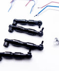 Full Sway Bar Set Black For 1/10 Scale RC Slash Rustler Stampede Off Road Upgrade, displayed with components on white background