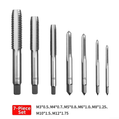 Get This Sweet Hss Hand Tap And Die Set For M6 To M10 Metal Threads With Smooth Flutes Perfect For Serious DIYers And Workshop Pros Needing Solid Screw Thread Repair Tools Today. 7-piece M3-M12 HSS tap set for metal threads