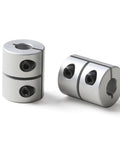 6.35Mm To 8Mm Shaft Coupling For 3D Printer And CNC Router, 25Mm Length, 20Mm Diameter, Aluminum Alloy Heavy Duty Coupler With Rock Solid Torque, 6061 T6 Aluminum, Anodized Finish For Smooth, Durable Motor Encoder Linkage, shown in two angles