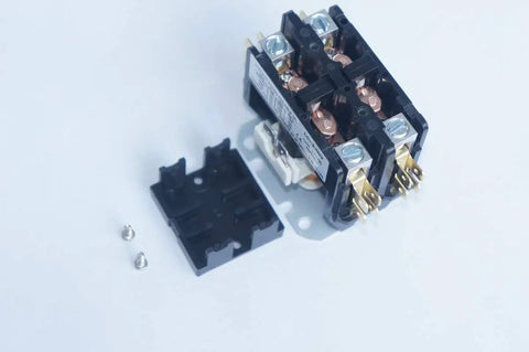 Two Pole Air Conditioner Contactor Heavy Duty 40 Amp FLA 24V Coil with Quick Connect Terminals and Heavy Lug Screws