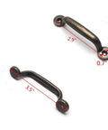 Vintage Bronze Zinc Alloy Box Pull Handles Set Of 10 For Cabinets Wardrobes Drawers Dressers 3.5 Inch Long 0.7 Inch Wide