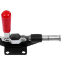 Push Pull Toggle Clamp 42mm Stroke, Quick Lock Horizontal Clamp for Woodworking Fixtures and Welding Jigs, red handle