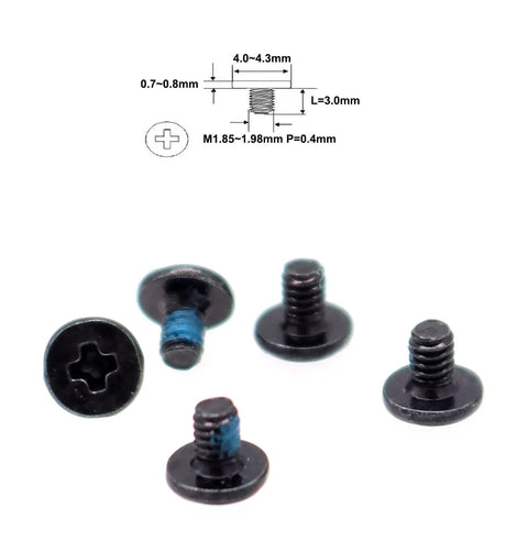 10 Pack M2 X 3 Mm Phillips Flat Head Screws Nickel Plated Black For Laptop M2 SSD Heatsink Wifi Card Mounting Hardware