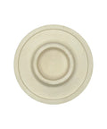 Stain Proof White Rubber Tub And Sink Drain Stopper Plug For One To Two Inch Drains With Split Ring Handle seen from top, 3 inch wide, stainproof.