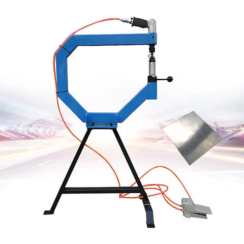 Beefy Heavy Duty Pneumatic Planishing Hammer For Sheet Metal Shaping With Stainless Steel Build Pedals And Steel Frame Industrial Grade Air Hammer