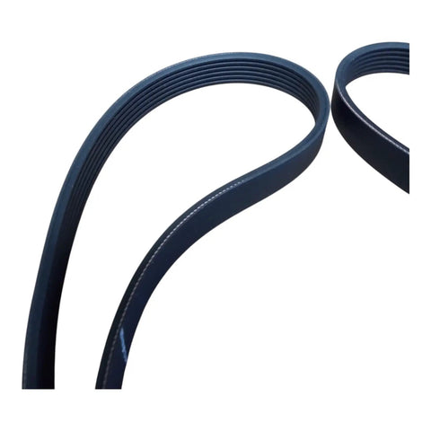 Top Load Washing Machine Drive Belt Replacement 37 1/4 Inch 6 Rib Black Rubber Power Transmission Belt angle view