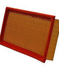 Racing Air Filter Panel For Street Ready High Performance Engines And Vehicles Drop In Bolt On High Flow Replacement in red frame