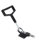 Heavy Duty Push Pull Toggle Clamp Delivers Killer 850 Lbs Holding Capacity with a big black square handle and zinc plated steel.