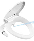 Non Electric Bidet Toilet Seat For Elongated Toilets With Soft Close Lid And Self Cleaning Nozzles Adjustable Water Pressure