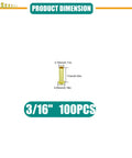 Brass 3/16 in tube OD compression insert (100 pcs) for oil, water and air line fittings