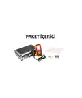 Built-In Probe Vibration Meter With One-Hand Operation For Motors Pumps And Fans Measures Acceleration Velocity And Displacement With No-Fuss Real-Time Readouts On A Large Backlit LCD For Quick Industrial Maintenance And Vibration Analysis kit with case, probe, batteries, and manual