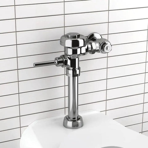 Exposed Manual Water Closet Flushometer Built Tough For Real World Commercial Restrooms With 1.6 GPF Flush Valve Single Flush Top Spud