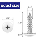 Dang Solid 100 Piece Set Of Size 6 X 5 8 Inch Wood Screws showing dimensions and design details of the truss head and screw length.