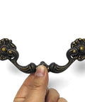 4 Pack 4.5 Inch C C Bail Drawer Pulls Antique Brass Swing Dresser Handles Vintage Style With Four And One Half Inch Centers 115 mm Zinc Alloy
