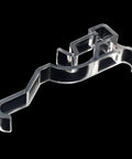 Clear Plastic Valance Clips For Window Blinds Snaps Right On Decorative Trim Holders Heavy Duty Curtain Track Caps 2.5 Inch