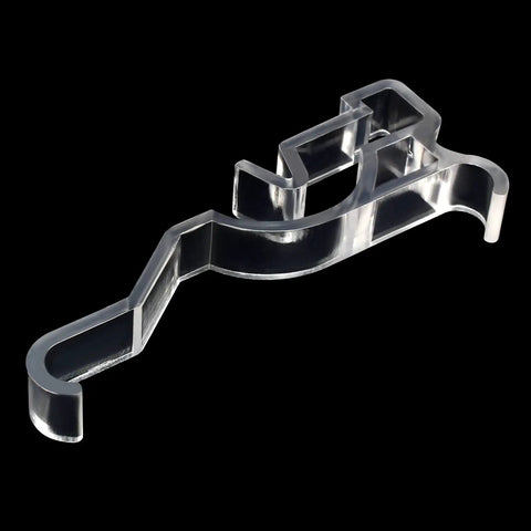 Clear Plastic Valance Clips For Window Blinds Snaps Right On Decorative Trim Holders Heavy Duty Curtain Track Caps 2.5 Inch