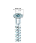 Pro Grade DIY Ready Confirmat Screws For Furniture Assembly Set Hex socket zinc plated countersunk wood screw close-up