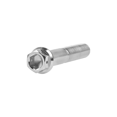 Flange hex head bolt, M10 x 60mm, 1.25mm pitch, titanium finish