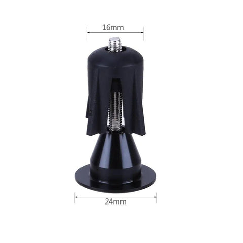 Bar End Plugs 2 Pack End Caps For Mountain Road BMX Bikes Aluminum Rubber Sponge Dope Durable Easy Install Fits 24mm Outer Diameter Bars With 17mm And Up Inner Diameter Black; black plug measurements 16mm and 24mm
