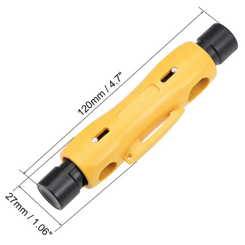 Dual End Coax Cable Stripper For RG6 RG59 And RG11 Quad Cables with fixed blade design