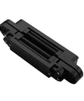 Ultra Slick 180 Degree Folding Zinc Alloy Door Hinge For Cabinets And Cupboards Adjustable Cross Invisible Hinge With Silver Finish Heavy Duty Easy Install 140-30, black variant, side view.