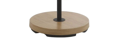 Base of 63 Inch Natural And Black Pinecone Wood And Metal LED Floor Lamp For Living Room With Dope Contemporary Scandinavian Organic Design UL Listed LED Bulb Included Easy Assembly Model JYL6124A