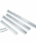 Universal Garage Door Opener Ceiling Hanging Kit With Perforated 13G Angle for Easy DIY, includes metal brackets and screws.