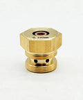 0.192mm Ruby EDM Wire Guide Nozzle With Flat Head And Extended Height for Wire Cutting Machines, brass finish, viewed from side