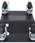 Two Piece Beefy Heavy Duty Car Dolly Set With 5000 Lbs Total Capacity Steel Wheel Dollies With 360 Degree Swivel Casters And Brakes For Garage Trucks SUVs Trailers And Motorcycles, black steel dolly with four casters
