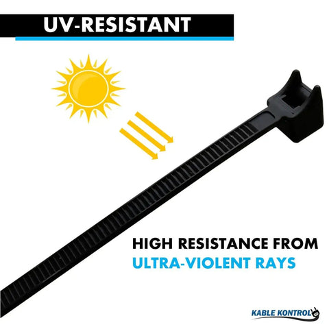 Radius Clamp Head Hose And Cable Ties 4 Inch 100 Pack Nylon Zip Ties with 18 lbs tensile strength, UV and chemical resistant, black