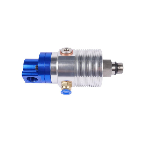 High Speed Coolant Rotary Joint Replacement For DEUBLIN Union Pop Off 1109-040-188 1109040188 Industrial Machinery Repair Part Durable Pro Grade Plug And Play Fit For Quick Install For Precision Cooling Systems. Side view of metal coolant rotary joint with blue cap and threaded end