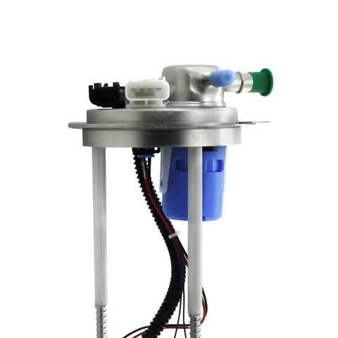 Side view of Premium Fuel Pump Assembly With Sending Unit And Fuel Pressure Sensor For 2014 2015 2016 2017 2018 Chevy Silverado 1500 Pickup And GMC Sierra 1500 4.3L 5.3L 6.2L Plug And Play Direct Fit Replacement.