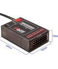 ExpressLRS ER8 2.4GHz 8 Channel PWM Receiver With Telemetry for FPV Drones Airplanes Gliders, dimensions 43mm x 30mm x 15mm