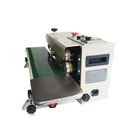 FR-880 Continuous Auto Sealing Machine For Horizontal PVC Bag Film Pro Grade Sealer With Conveyor 110V Speeds Up To 0 To 16 M Per Min