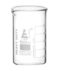 Heavy Duty 50mL Beaker Built Tough For Lab Classrooms Or Home Labs Borosilicate 3.3 Glass With 2.2mm Thick Uniform Walls