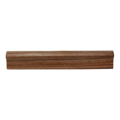 Walnut Wood Cabinet Pulls Set 10 Pcs Solid Wood Strip Type Handles For 5 Inch Center Holes 128mm Spacing Natural Finish shown