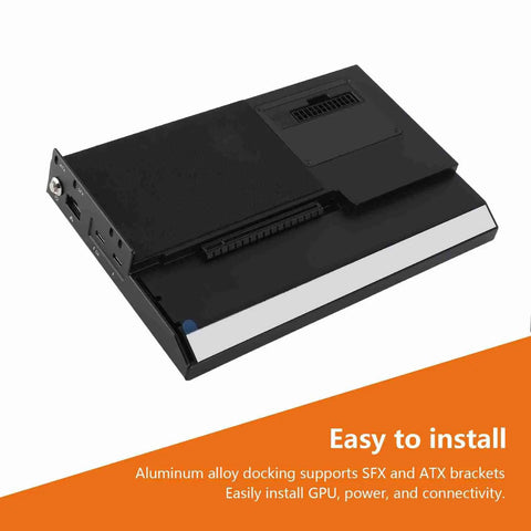 Next Level External GPU Dock Station USB4 40Gbps PCIe Enclosure with aluminum alloy housing and GPU slot.