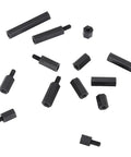 Durable Nylon Hex Spacer Standoff Kit With M3 Screws And Nuts 250 Piece Assorted Set For DIY UAV Drones And RC Projects Lightweight Non Conductive Pillars For Easy Assembly, black M3 nylon hex spacers