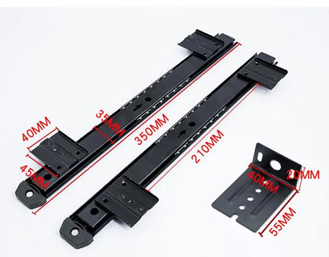 Premium Heavy Duty 350Mm Drawer Slides Featuring Ball Bearing Runners For Kitchen Cabinets And Office Storage With Silver Finish showing measurements.