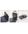 Heavy Duty Folding Hand Truck And Portable Flat Cart For Easy Transport Black Trolley with foldable handle and 4 wheels