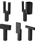 5 Piece 1 Inch Blacksmith Hardy Tool Set For Forging And Blacksmithing With Hot Cut Creasing Stake Bottom Fuller Bending Tools