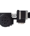 Motorized Rotary Positioning Stage With Precision Electric Rotary Table angled view, featuring worm gear drive and mounting holes