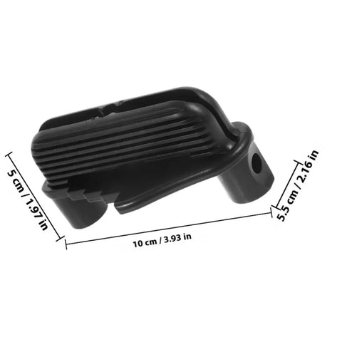 No Sweat Precision Center Scriber Woodworking Layout Gauge Top Shelf Marking Tool in black, measuring 10cm x 5cm, showing grip detail.